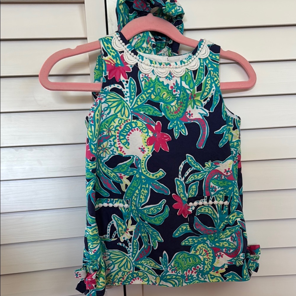 Lilly Pulitzer Kids Dress - Navy, Green, Pink Floral